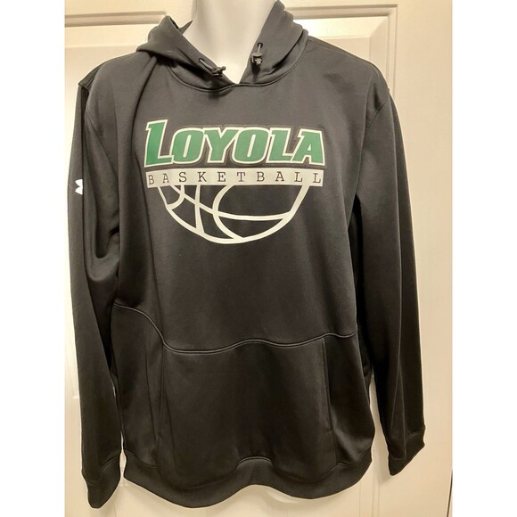 Loyola University Basketball Hoodie Shirt Men’s Sz Large Black UA Sweatshirt - Picture 1 of 5